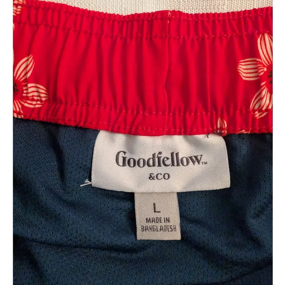 Goodfellow Red Swim Shorts Large